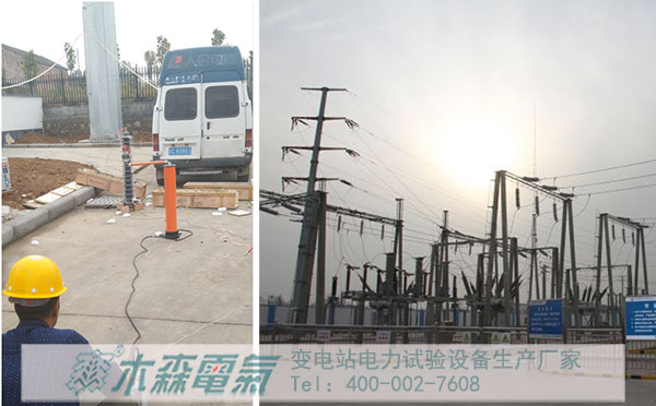 湖北黃崗風電110kV主變繞組變形試驗現(xiàn)場