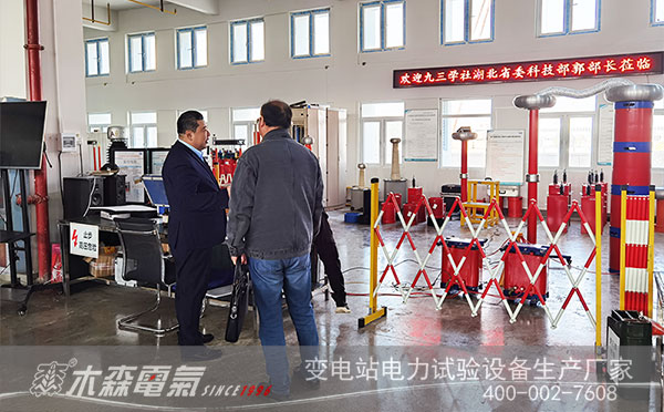社省委科技部部長郭盾一行調(diào)研考察220kV試驗室
